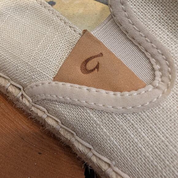 OLUKAI Kayla Pa’a Kapa Espadrilles SlipOn Coastal Casual Vacation - Size 8.5 - Picture 5 of 8